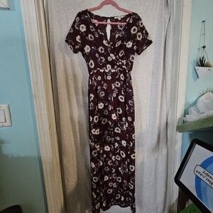 Miami Maroon High Low Romper